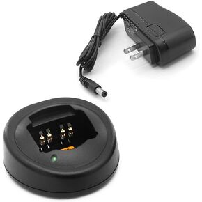 Desktop Charger Compatible with Motorola Radio GP350 HT750 HT1250 PR860 WPLN4107 HNN9013 HNN9008 JMNN4023 JMNN4024 HTN9000 Ni-MH Ni-CD Li-ion Battery Charging Dock Cradle Base Rapid Quick
