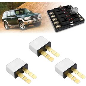 PHOTO-TOP 10A, Automotive Circuit Breaker, T1 Thermal Reset Plug in Mounting with Snap-Off Function, ATC ATO Blade Type Terminal Connection (3pcs)
