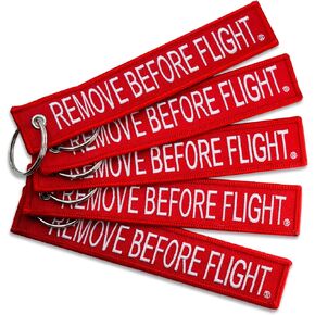 5x Remove Before Flight Red/White Key Chain 5.5" x 1" by (5 Pack) in Saudi Arabia