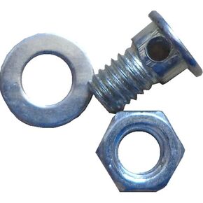 Bicycle Brake line Anchor Bolt, Brake line Adjuster with nut and Washer, Suitable for Off-Road Bicycles. Electric Bike. Foldable Hybrid Bike for Kids. Bicycle Accessories