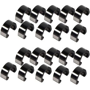 20pcs Aluminum Alloy Bike Cable C-clips Brake Cable Housing Clip Bicycle Cable Hose Guide Clamps for Brake Derailleur Shift Cables