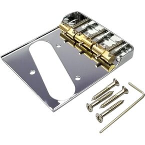 Telecaster Chrome Bridge w/Compensated Brass Saddles & Cut-Down Sides for Fender Tele Guitar