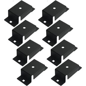 8 Pcs Trailer Stake Pocket,Stainless Steel Trailer Stake Pocket Fit 2'' x 4'' Lumber Uprights Uprights Trailer Stake Pocket Brackets,Metal Trailer Rail Brackets for Flat Beds and Trucks