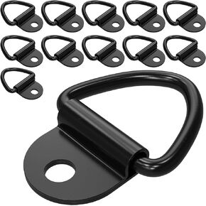 12PCS V Ring Tie Down Anchors,Heavy Duty Steel Truck Bed Tie Down Anchors Rings,V-Ring Bolt On Trailer Anchor for Trailer,Cargo,Truck,Boat