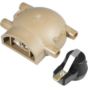 X AUTOHAUX Terminal Ignition Distributor Cap with Rotor for Ford 4 Cylinder for Tractors 2N 8N 9N with Front Mount Distributor