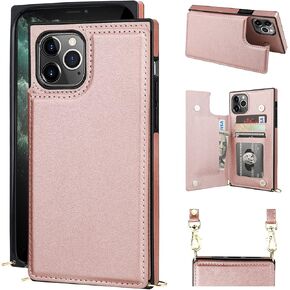 حافظة محفظة Bocasal Crossbody لهاتف iPhone 11 حامل بطاقة الائتمان من جلد البولي يوريثان بمسند مقاوم للصدمات وحزام متقاطع قابل للفصل وإغلاق مغناطيسي 6.1 بوصة (أخضر) in Kuwait