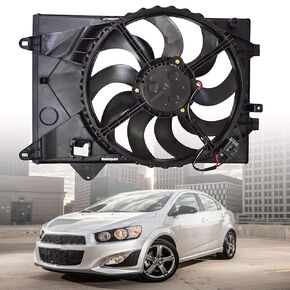 Radiator Cooling Fan Assembly Replacement for 2012-2018 Sonic 1.8L Hatchback/Sedan Three Pins GM3115244