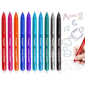 Erasable Pens, 10 Assorted Colors Retractable Gel Ink Pens, 0.7mm Fine Point Pens Erasable Pens Make Mistake Disappear, for Drawing Writing Planners and Crossword Puzzles
