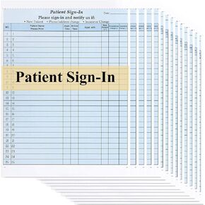 NCR Carbonless 3 Part Patient Sign in Forms with Peel Away Adhesive Labels,8-1/2" x 11" Form,HIPAA Approved and Compliant for Confidentiality in All Medical Offices（Blue）