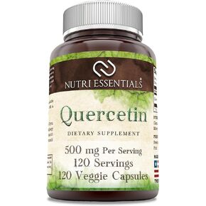 Quercetin 500 mg 120 Veggie Capsules Supplement | Non-GMO | Gluten Free | Made in USA