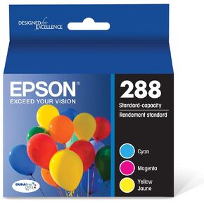 EPSON 288 DURABrite Ultra Ink Standard Capacity Color Combo Pack (T288520-S) Works with Expression XP-330, XP-430, XP-434, XP-340, XP-440, XP-446