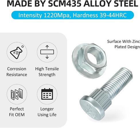Front/Middle Wheel Studs 7515513 for Polaris Sportsman Ranger Outlaw Magnum Trail Blazer Trail Boss Predator Scrambler ATP Hawkeye 4PCS in Saudi Arabia
