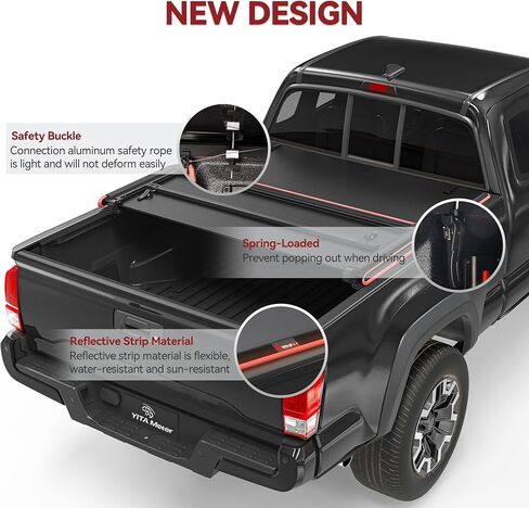 YITAMOTOR Soft Tri-fold Truck Bed Tonneau Cover Compatible with 2020 2021 2022 2023 2024 Jeep Gladiator JT w/ or w/o Trail Rail System in Saudi Arabia