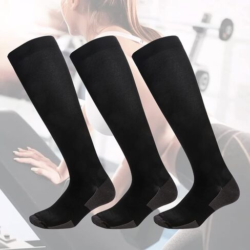 جوارب ضغط (3 أزواج) للرجال والنساء 15-20 ملم زئبق هي الأفضل لألعاب القوى والجري in Kuwait