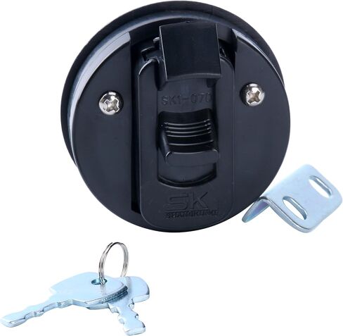 Amarine Made 2" Flush Pull Slam Latch for Boat Deck Hatch 1/4" Door Locking Style-Black (1-Pack) in Saudi Arabia