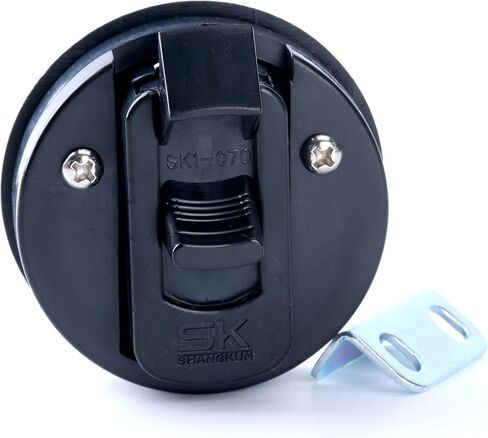 Amarine Made 2" Flush Pull Slam Latch for Boat Deck Hatch 1/4" Door Locking Style-Black (1-Pack) in Saudi Arabia