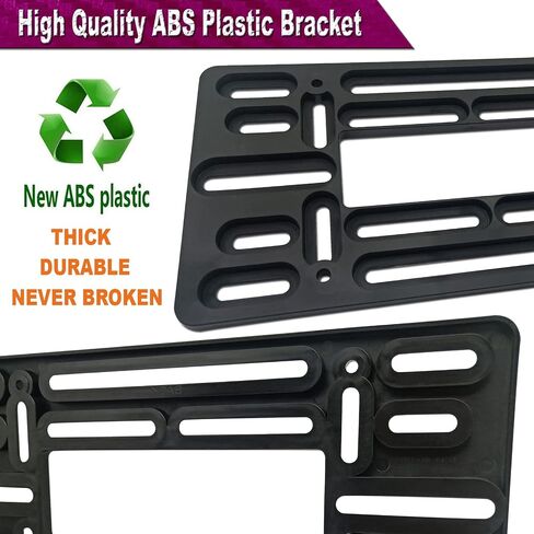 Front License Plate Mounting Kit- Bumper License Plate Bracket Holder & Matte Black Aluminum Tag Frame Cover, Universal 2 Drill Hole Adapter for Car/Truck/Trailer in Saudi Arabia