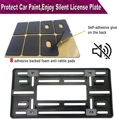 Front License Plate Mounting Kit- Bumper License Plate Bracket Holder & Matte Black Aluminum Tag Frame Cover, Universal 2 Drill Hole Adapter for Car/Truck/Trailer in Saudi Arabia
