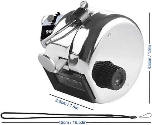 Pack of 6 Hand Tally Counter 4 Digit Mechanical Palm Click Number Counter Handheld Counter Clicker with Nylon Lanyard in Kuwait