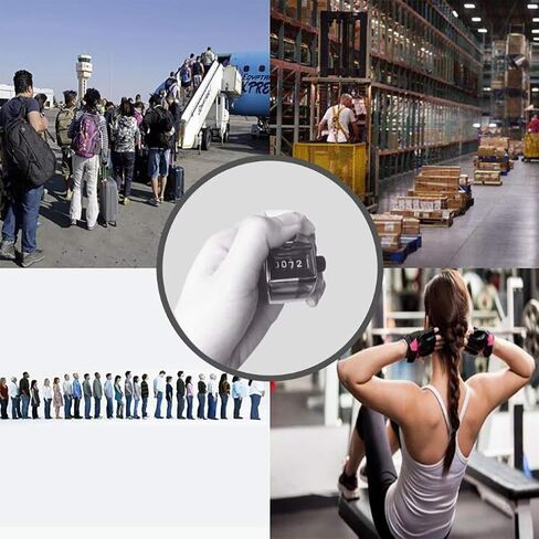 Pack of 6 Hand Tally Counter 4 Digit Mechanical Palm Click Number Counter Handheld Counter Clicker with Nylon Lanyard in Kuwait