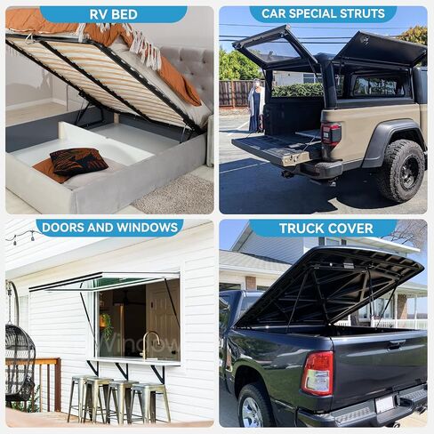 SX200P15 20 بوصة دعامة زنبركية للغاز 15 رطل/67 نيوتن رفع يدعم صدمات الغاز لشاحنة السرير RV غطاء تونيو غطاء العربة نافذة باب فتحة الباب، مجموعة من 2 بواسطة FiLFom in Kuwait