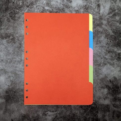 Zelten Refills/Loose Leaves for A5 Cover Ring Binder/Personal Organizer/Planner(A5 6 Holes, 2 Pockets 4 PCS) in Kuwait