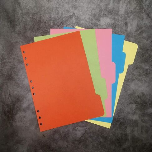 Zelten Refills/Loose Leaves for A5 Cover Ring Binder/Personal Organizer/Planner(A5 6 Holes, 2 Pockets 4 PCS) in Kuwait