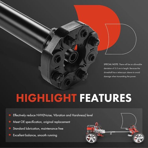 A-Premium Rear Complete Drive Shaft Prop Shaft Driveshaft Assembly Compatible with Jeep Grand Cherokee 2011, AWD, Replace# 52123514AA, 52123514AB in Saudi Arabia