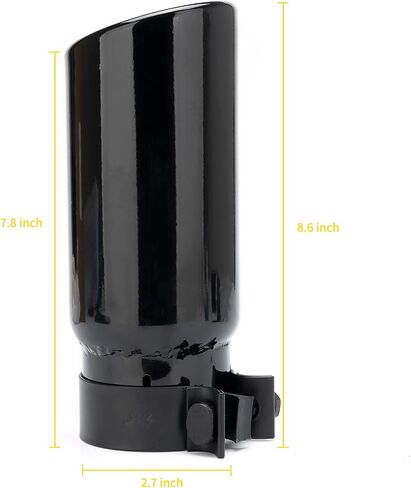 طرف كاتم صوت عادم أنبوب الكروم الأسود لشاحنة عادم متوافق مع Toyota Tacoma 2005-2022 يستبدل PT932-35180-02 PT9323518002 in Saudi Arabia