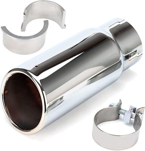 طرف كاتم صوت عادم أنبوب الكروم الأسود لشاحنة عادم متوافق مع Toyota Tacoma 2005-2022 يستبدل PT932-35180-02 PT9323518002 in Kuwait