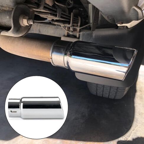 طرف كاتم صوت عادم أنبوب الكروم الأسود لشاحنة عادم متوافق مع Toyota Tacoma 2005-2022 يستبدل PT932-35180-02 PT9323518002 in Kuwait