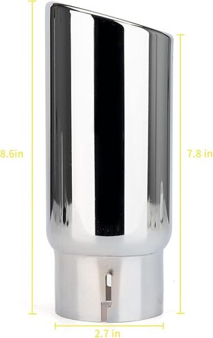 طرف كاتم صوت عادم أنبوب الكروم الأسود لشاحنة عادم متوافق مع Toyota Tacoma 2005-2022 يستبدل PT932-35180-02 PT9323518002 in Kuwait