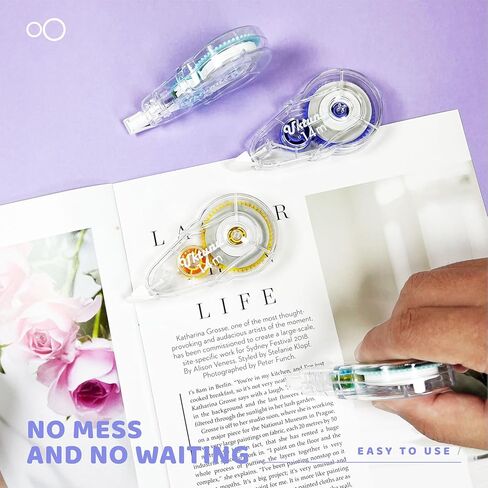 شريط تصحيح Whiteout عدد 12 أداة توزيع نظيفة وسهلة الاستخدام لإجراء تصحيحات فورية بطول 45.9 قدم لإدارة المكتب وتدوين الملاحظات وتدوين العلامات وصياغة سجل القصاصات in Kuwait