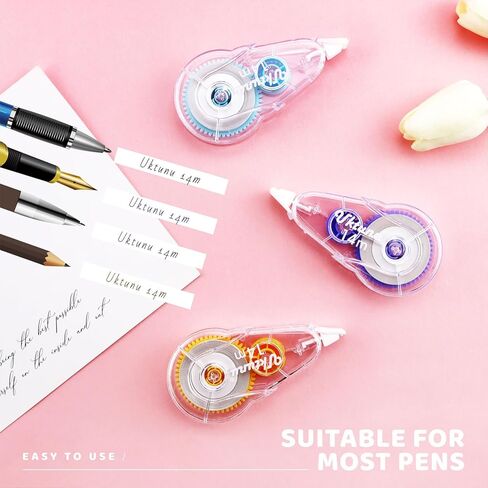 شريط تصحيح Whiteout عدد 12 أداة توزيع نظيفة وسهلة الاستخدام لإجراء تصحيحات فورية بطول 45.9 قدم لإدارة المكتب وتدوين الملاحظات وتدوين العلامات وصياغة سجل القصاصات in Kuwait