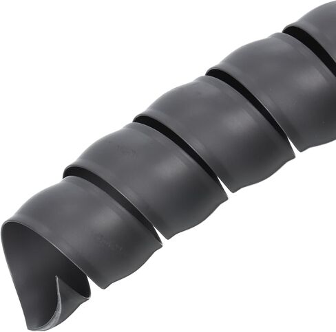 MECCANIXITY Spiral Tube Wrap Cable Management Sleeve 9.8ft 40mm ID Flexible PP Cord Organizer for Computer Wire Power Cable Gas Pipe Black in Saudi Arabia