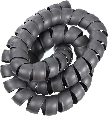 MECCANIXITY Spiral Tube Wrap Cable Management Sleeve 9.8ft 40mm ID Flexible PP Cord Organizer for Computer Wire Power Cable Gas Pipe Black in Saudi Arabia