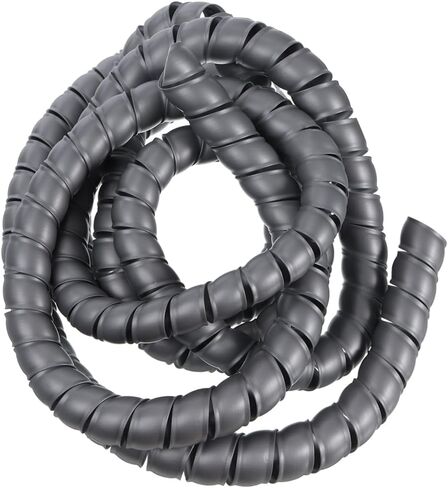 MECCANIXITY Spiral Tube Wrap Cable Management Sleeve 9.8ft 40mm ID Flexible PP Cord Organizer for Computer Wire Power Cable Gas Pipe Black in Saudi Arabia