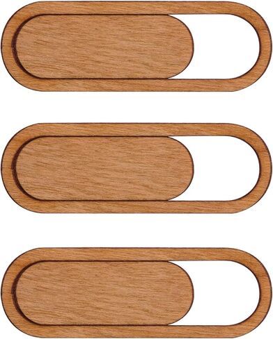 Family Pack Wooden Webcam Cover Slide | Sliding Laptop Camera Blocker | 1.24" x 0.45" by 0.6 mm Thin | Camera Blocker for Computers, Tablets, Echos | Make Security a Priority | Cherry in Kuwait
