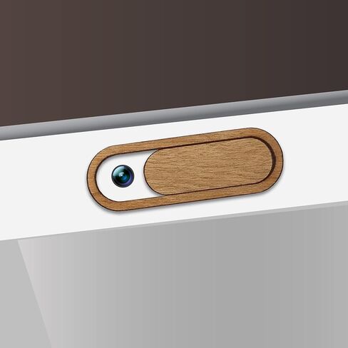 Family Pack Wooden Webcam Cover Slide | Sliding Laptop Camera Blocker | 1.24" x 0.45" by 0.6 mm Thin | Camera Blocker for Computers, Tablets, Echos | Make Security a Priority | Cherry in Kuwait