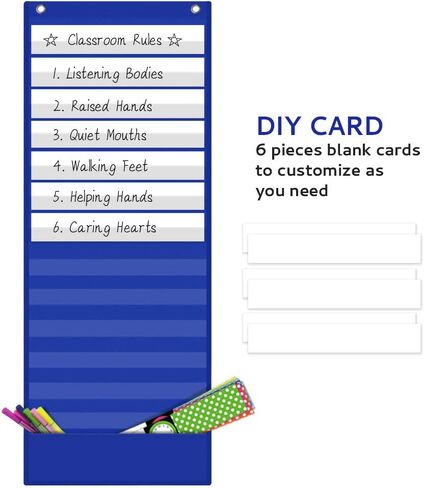 Daily Schedule Pocket Chart,Class Schedule with 13 Cards,13+1 Pockets in Saudi Arabia