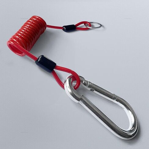 6 Ft Breakaway Cable Trailer Safety Rope RV Stainless Steel Spring Towing Coiled Wire Trailer Brake Cable for RV Trailer Emergency in Saudi Arabia