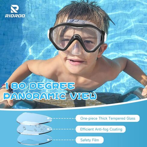 نظارات سباحة للأطفال مع غطاء للأنف، نظارات سباحة للأطفال الصغار من عمر 4 إلى 14 عامًا للأولاد والبنات والشباب، قناع غطس للأطفال ومعدات الغطس in Kuwait
