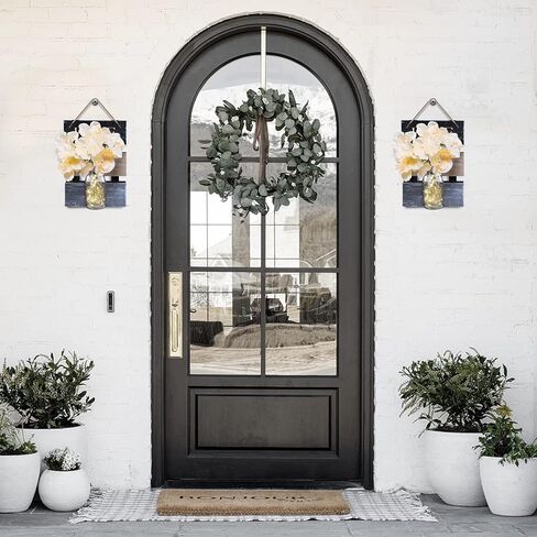 ديلي آرت ميسون جرة الشمعدانات ديكور الحائط، ريفي ميسون جرة الجدار الشمعدان شنقا جرة ميسون الشمعدانات مع أضواء LED خرافية، ديكور جدار المزرعة ديكورات البلد للمنزل، مجموعة من 2 in Kuwait