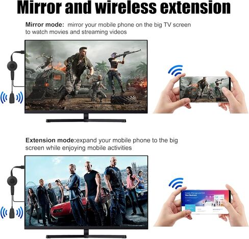 Miracast Dongle، محول دونجل عرض HDMI لاسلكي، محول انعكاس الشاشة لأجهزة i-Phone، i-Pad، Android، الكمبيوتر اللوحي، الكمبيوتر المحمول، نافذة إلى HDTV/شاشة/جهاز عرض، Miracast متوافق، Air Play، DLNA in Kuwait