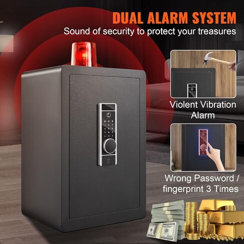 VEVOR Safe, 0.5 Cubic Feet Home Safe, Steel Security Safe with Digital Keypad and 2 Keys, Wall-Mounted Cabinet Safe Protect Cash, Gold, Jewelry, Documents for Home, Hotel, 13.8 x 9.8 x 9.8 inches in Saudi Arabia