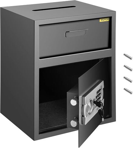 VEVOR Safe, 0.5 Cubic Feet Home Safe, Steel Security Safe with Digital Keypad and 2 Keys, Wall-Mounted Cabinet Safe Protect Cash, Gold, Jewelry, Documents for Home, Hotel, 13.8 x 9.8 x 9.8 inches in Saudi Arabia