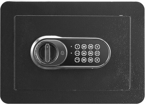 آمنة، 2.2 قدم مكعب، آمنة للمنزل، آمنة من الفولاذ مع بصمة الإصبع، لوحة مفاتيح رقمية و6 مفاتيح، خزانة آمنة مع حقيبة كبيرة مقاومة للحريق، تحمي النقود والذهب والمجوهرات والمستندات، 15.8 × 13 × 23.6 بوصة in Kuwait