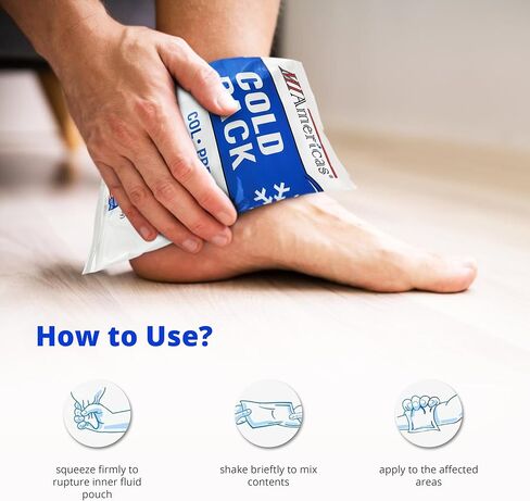 Instant Ice Cold Packs for Injuries (5" x 8.5") 6 Pack Disposable Ice Packs for Cold Therapy Pain Relief, Swelling, Inflammation, Sprains, and Toothache, Excellent Cold Packs for Athletes and Outdoor in Saudi Arabia