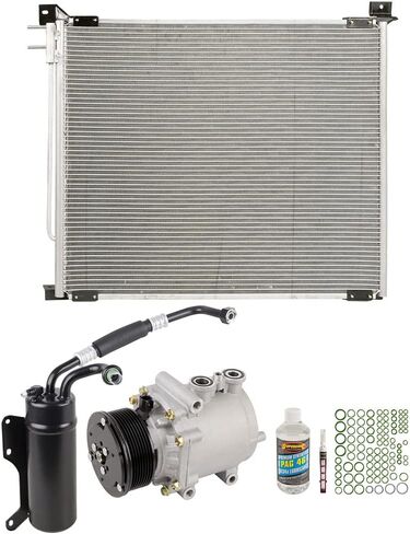 مجموعة مكيف الهواء مع مجفف مكثف وضاغط تيار متردد لسيارة Ford E250 E350 E450 E550 Super Duty 2004-2006 مع محرك ديزل ومكيف هواء خلفي - BuyAutoParts 60-89385CK جديد in Saudi Arabia