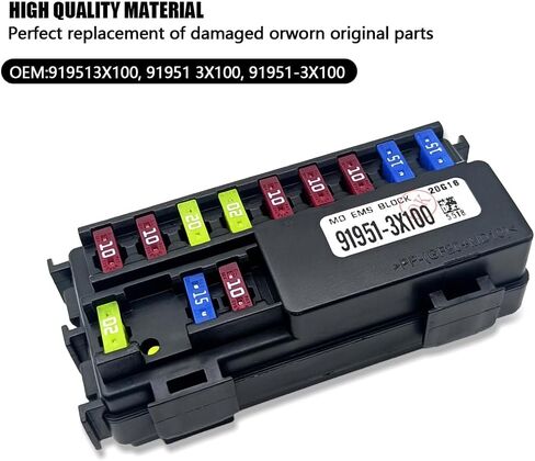 صندوق الصمامات الصغير للمحرك 91951-3X100 متوافق مع 2014 2015 2016 Hyundai Elantra Fuse Box Kit استبدال 919513X100، 91951 3X100 in Kuwait